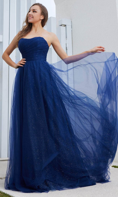 J'Adore Dresses J23038 - Sweetheart Tulle Evening Dress Special Occasion Dress 2 / Navy