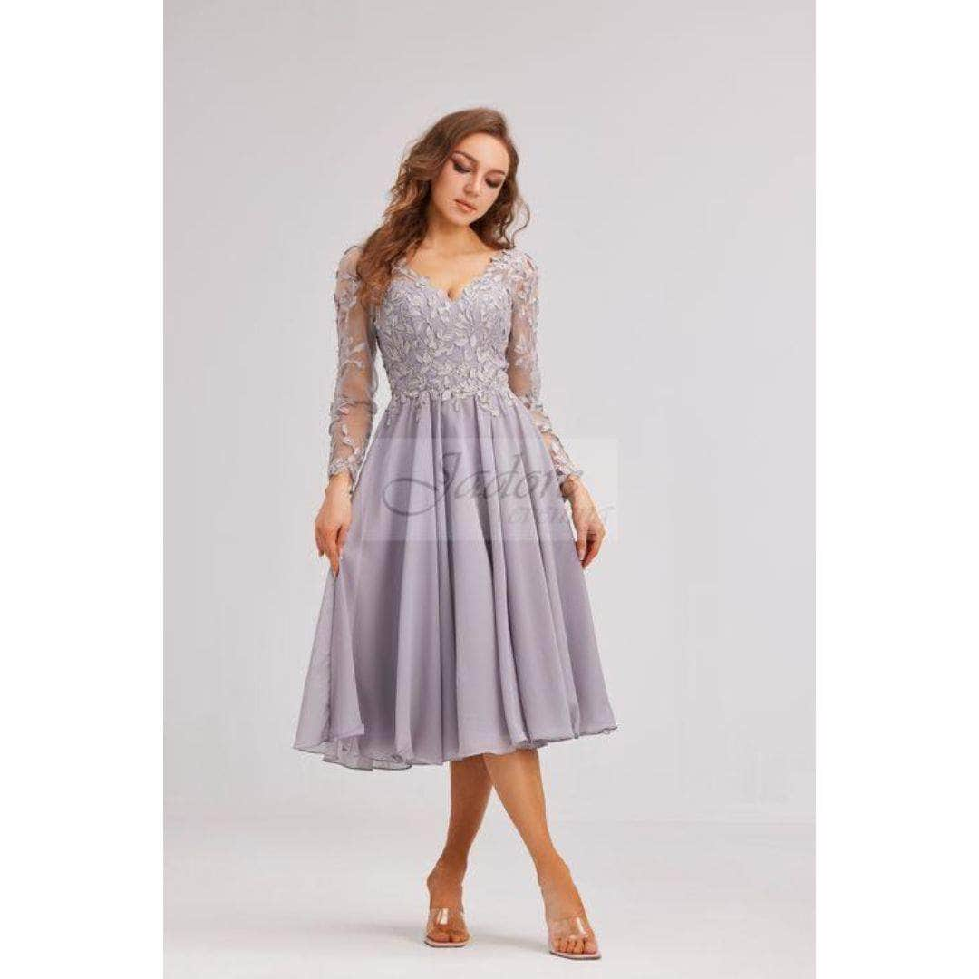 J'Adore Dresses J23066 - Embroidered V-Neck Dress Special Occasion Dresses