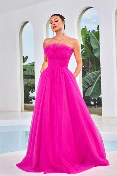 J'Adore Dresses J24003 - Tulle A-Line Prom Dress Special Occasion Dresses