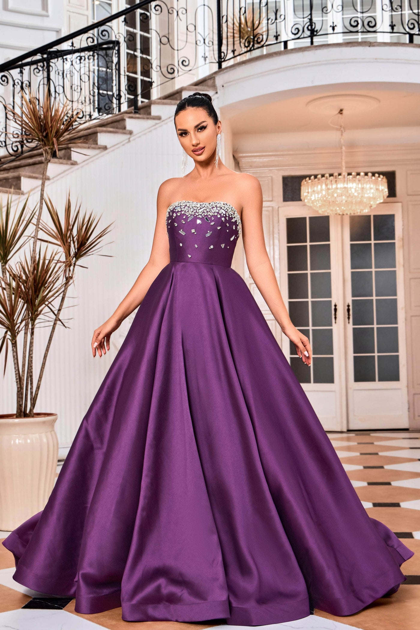 J'Adore Dresses J24009 - Embellished A-Line Prom Dress Special Occasion Dresses
