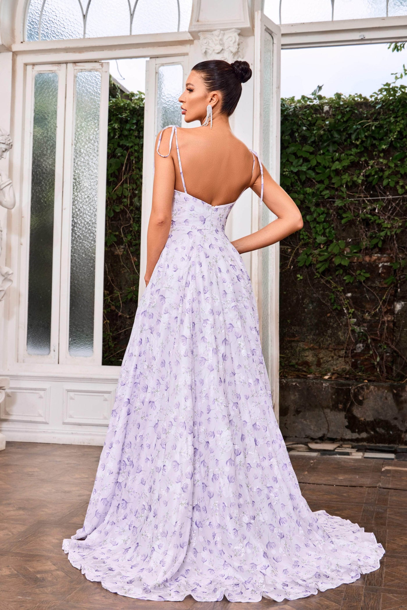 J'Adore Dresses J24017 - Floral High Slit Prom Dress Special Occasion Dresses