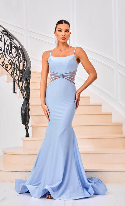 J'Adore Dresses J24029 - Scoop Neck Metallic Prom Dress Special Occasion Dresses