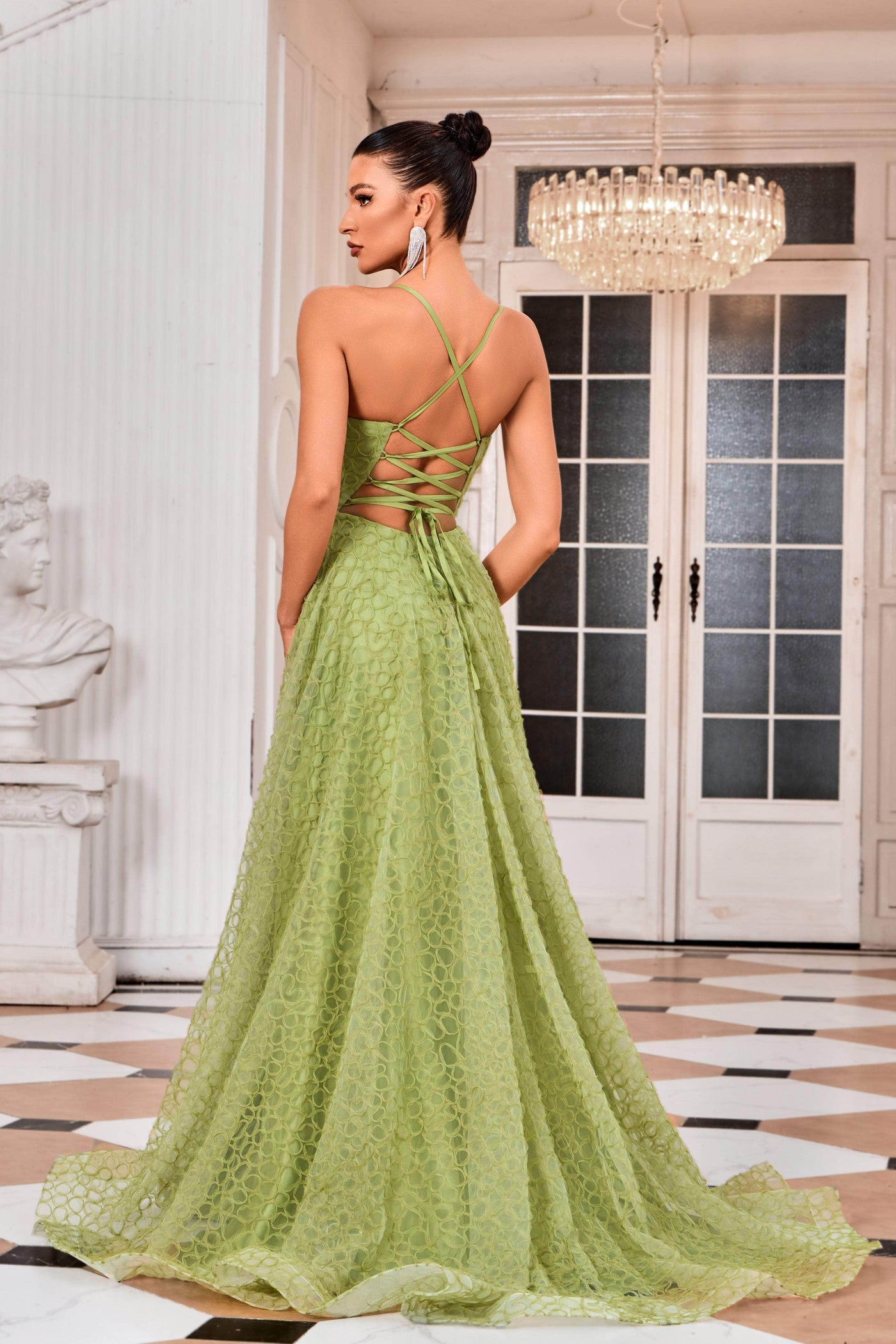 J'Adore Dresses J24038 - Embroidered Tulle Evening Gown Special Occasion Dresses