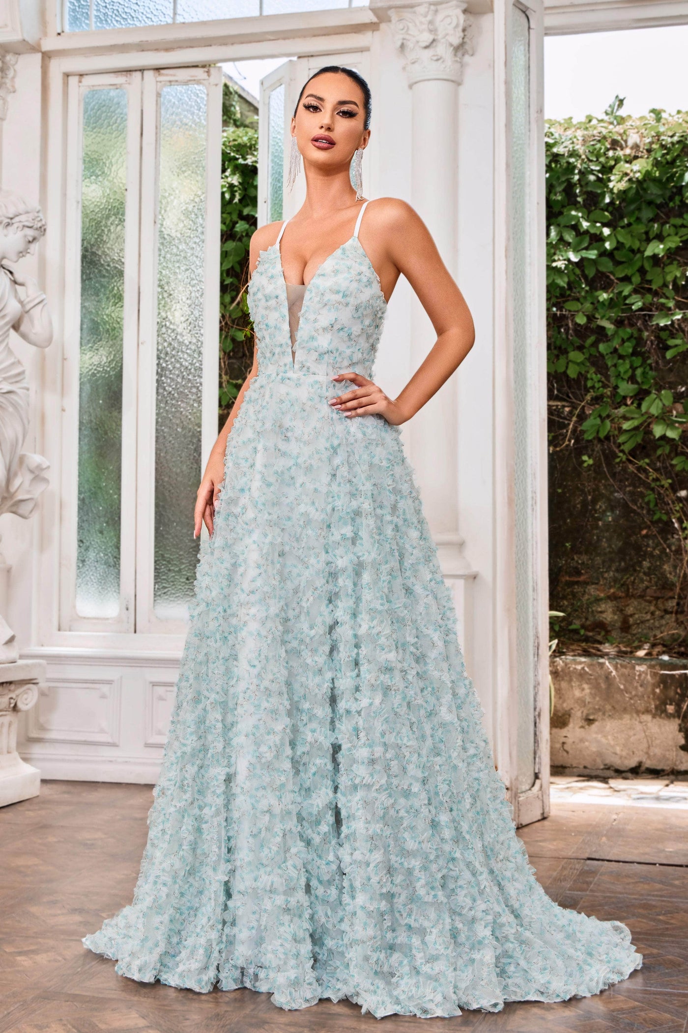 J'Adore Dresses J24051 - Floral Print Evening Gown Special Occasion Dresses