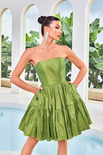 J'Adore Dresses J24077 - Strapless A-Line Cocktail Dress Special Occasion Dresses