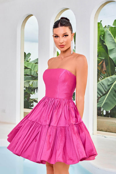 J'Adore Dresses J24077 - Strapless A-Line Cocktail Dress Special Occasion Dresses