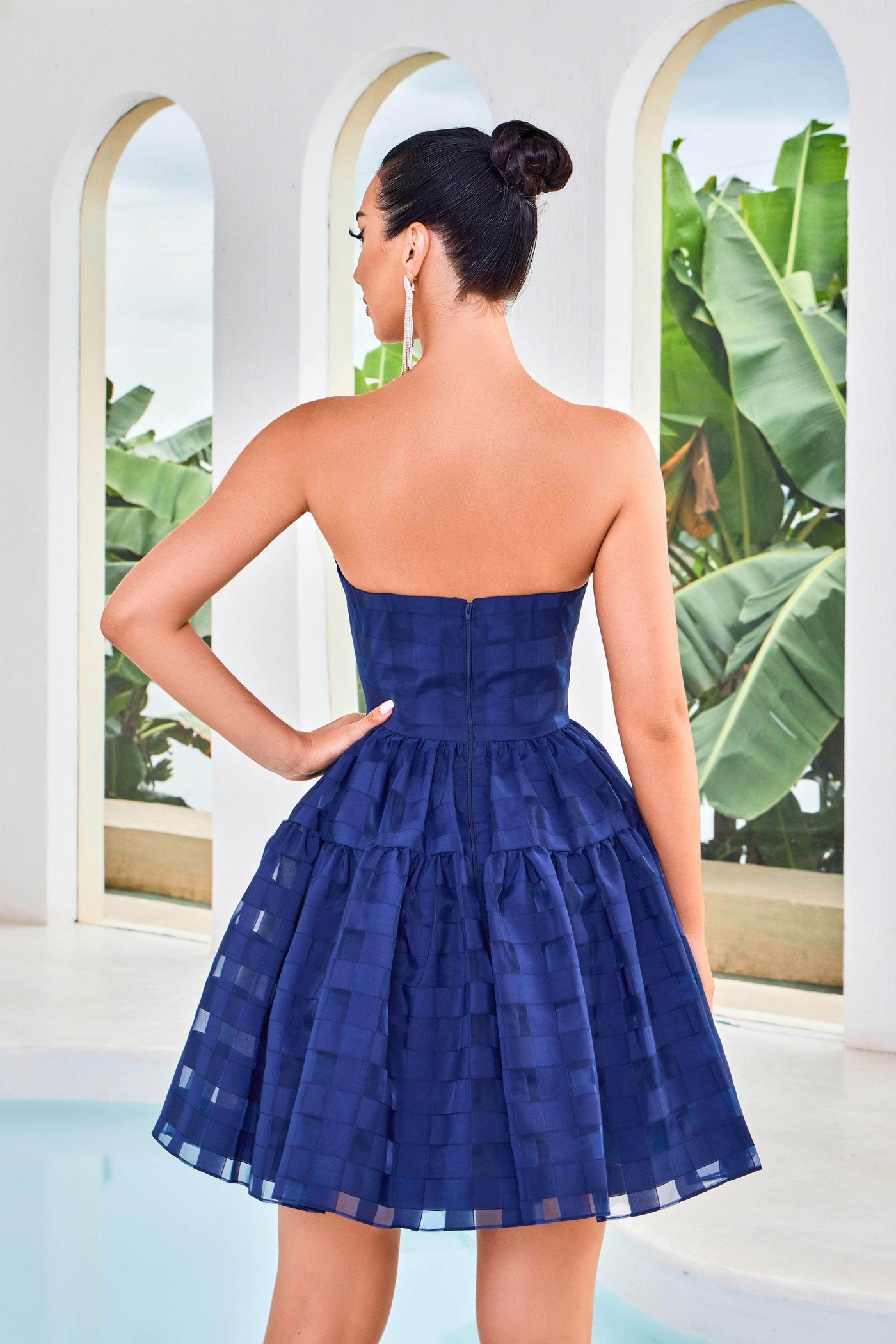 J'Adore Dresses J24092 - Fitted Bodice Straight Across Dress Special Occasion Dresses