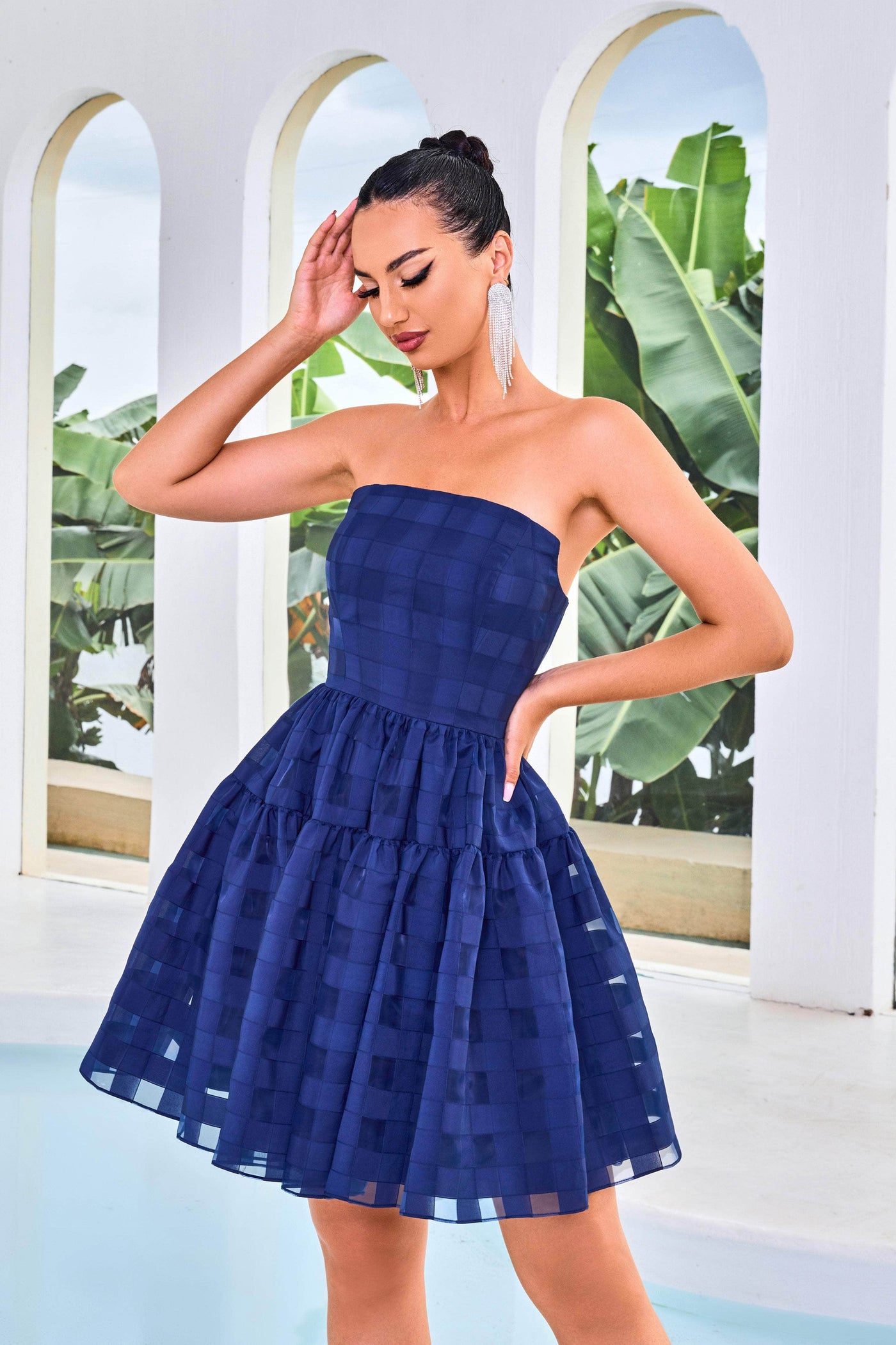 J'Adore Dresses J24092 - Fitted Bodice Straight Across Dress Special Occasion Dresses
