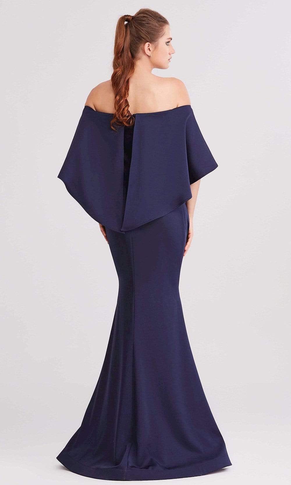 J'Adore - J15010 Off Shoulder Satin Mermaid Gown Evening Dresses
