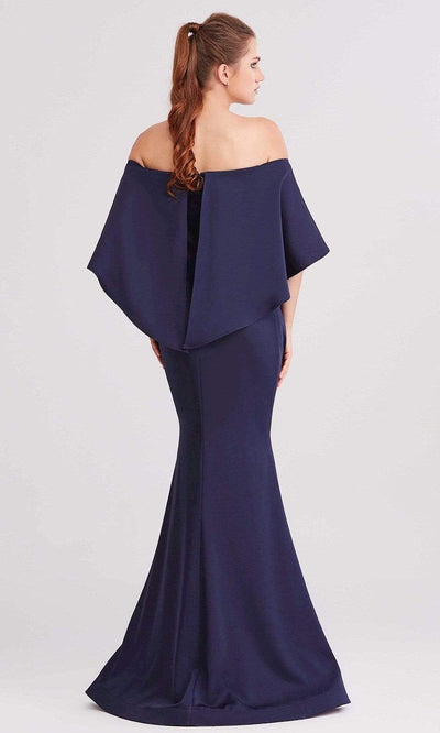 J'Adore - J15010 Off Shoulder Satin Mermaid Gown Evening Dresses