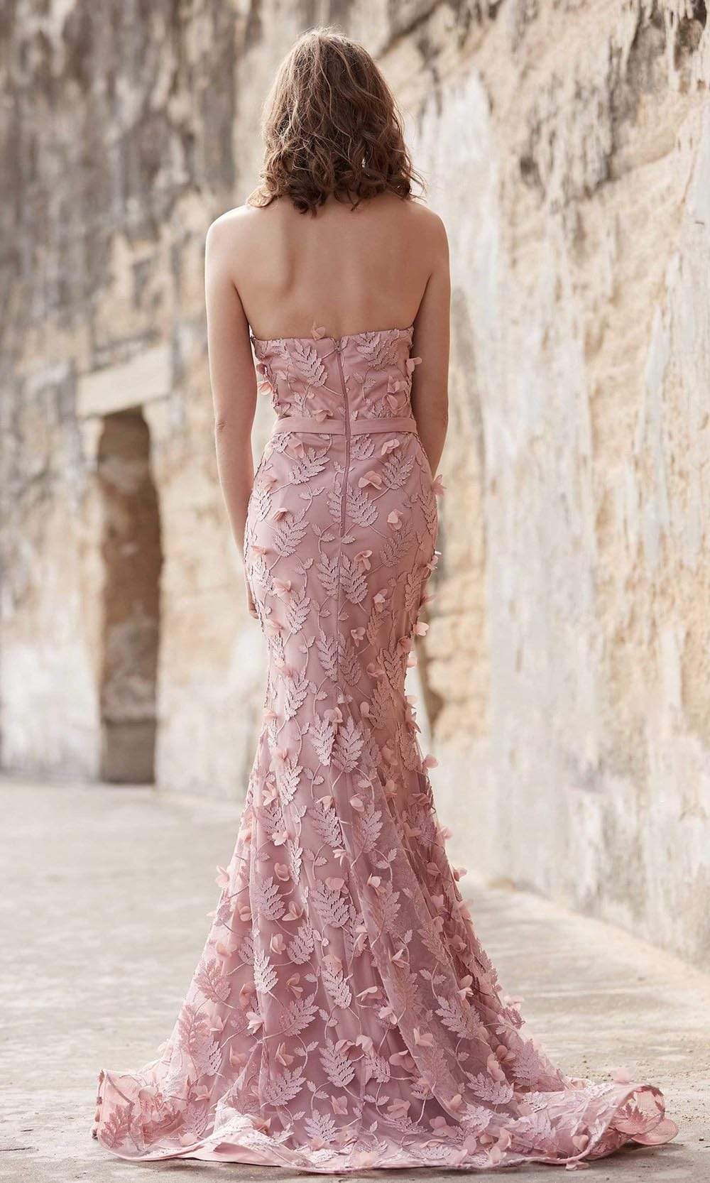 J'Adore - J15020 Floral Applique Sweetheart Mermaid Gown Evening Dresses