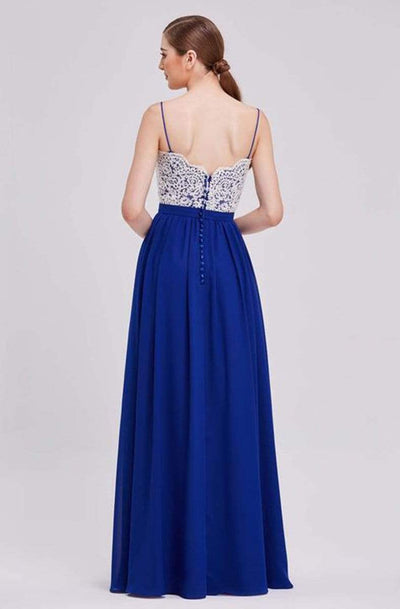 J'Adore - J16017 Laced Chiffon A-line Long Dress Prom Dresses