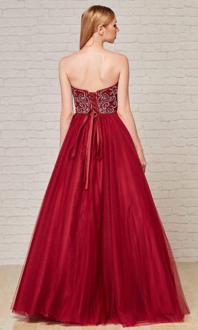 J'Adore - J18030 Beaded Sweetheart Tulle Long Gown Special Occasion Dress