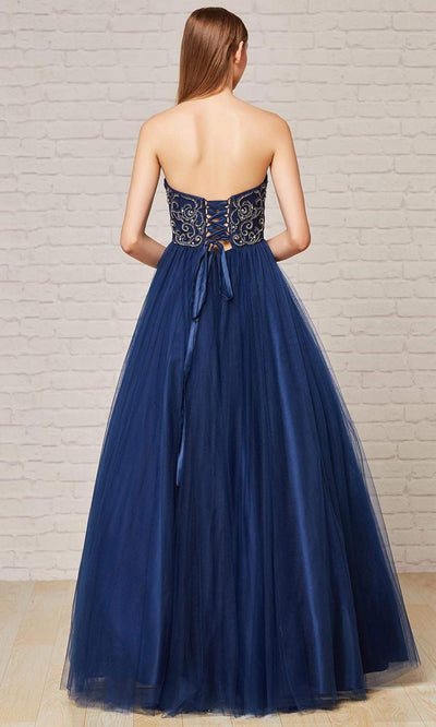 J'Adore - J18030 Beaded Sweetheart Tulle Long Gown Special Occasion Dress