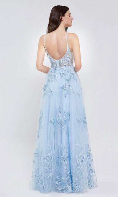 J'Adore - J20018 Scoop Tulle A-line Sheer Gown Special Occasion Dress