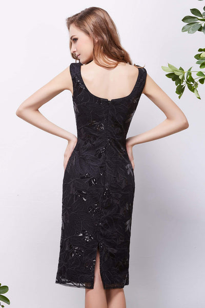 Jadore - J13085 Bedazzled V-neck Sheath Dress Special Occasion Dress