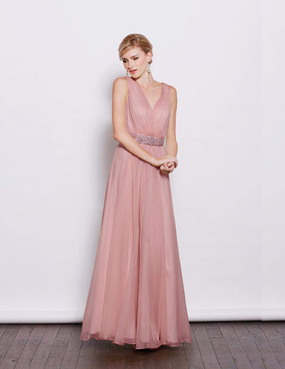 Jadore - J3040 Embellished V-neck A-line Dress Evening Dresses