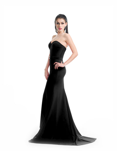 Jadore - J5086 Strapless Sweetheart Trumpet Dress Prom Dresses 2 / Black
