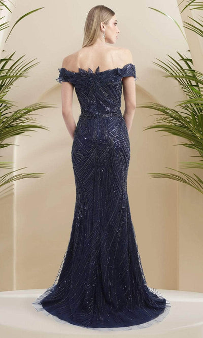 Janique 16160 - Embellished Sheer Neck Gown Prom Dresses