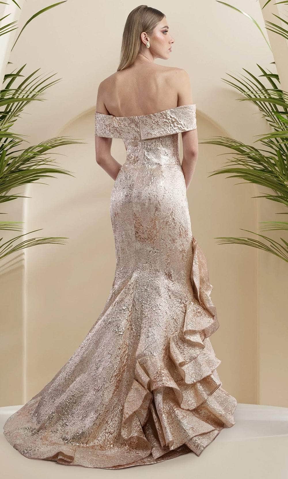 Janique 24983 - Off-Shoulder Mermaid Gown Prom Dresses