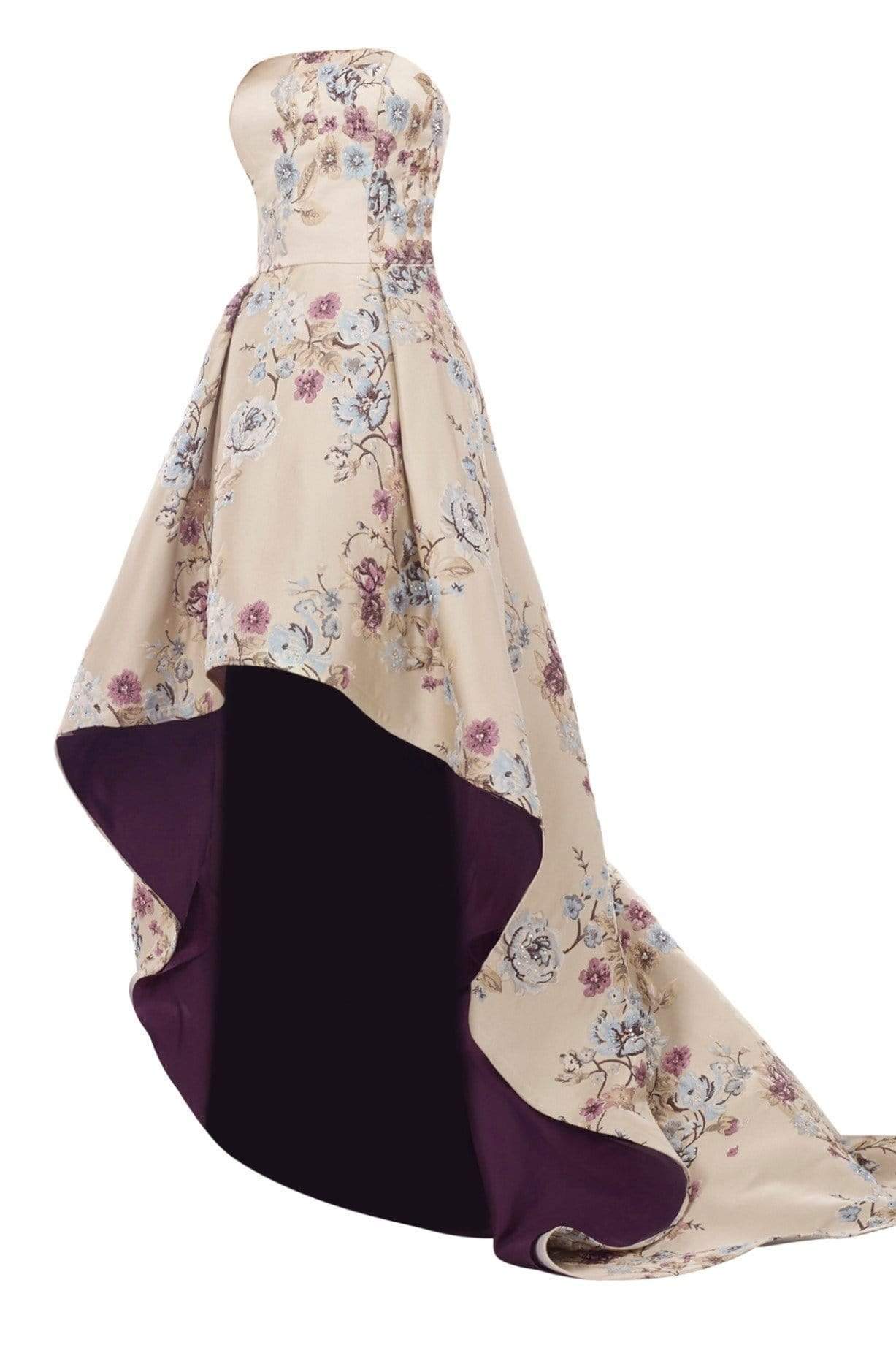 Janique - Embroidered Printed High-Low Evening Ball Gown W1687 Special Occasion Dress