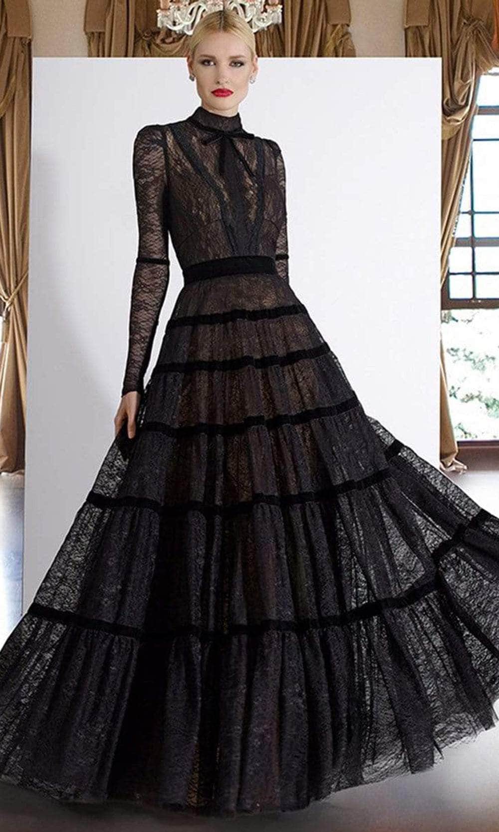 Janique - Lace Gown K7031
 In Black