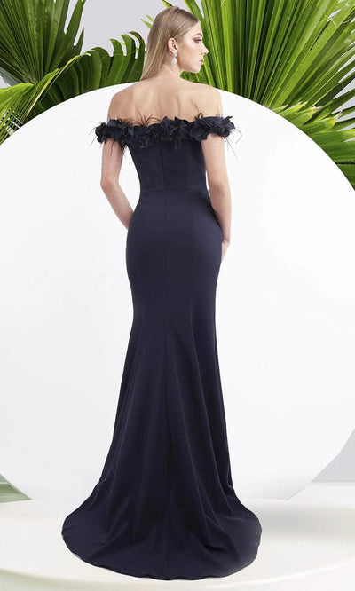 Janique W3016 - Floral Of Shoulder Gown Prom Dresses