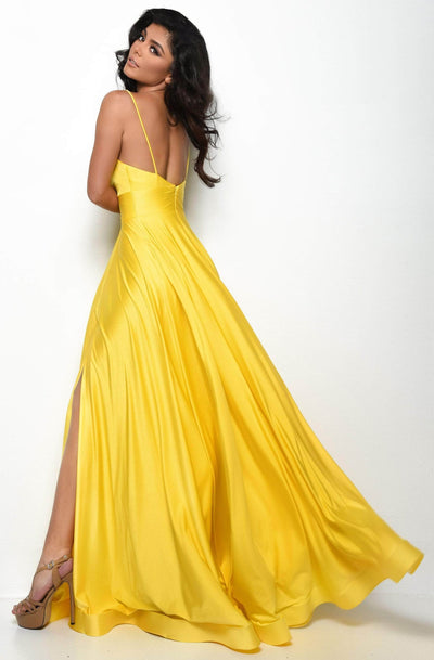 Jasz Couture 7028 - V-Neck Dress Prom Dresses 6 /Yellow