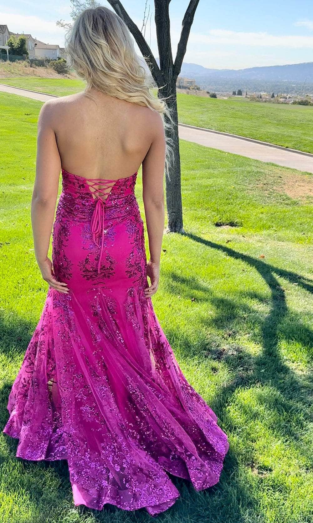 jasz couture pink flower dress Jasz Couture 7408