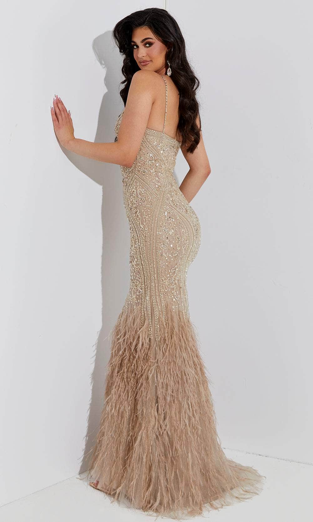 Jasz Couture 7565 - Beaded Embellished V-Neck Dress Special Occasion Dress