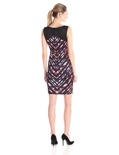 Jax - 1ZBJ93M Multi-Colored V Printed Dress - 1 pc Blue Multi In Size 6 Available CCSALE 6 / Blue Multi