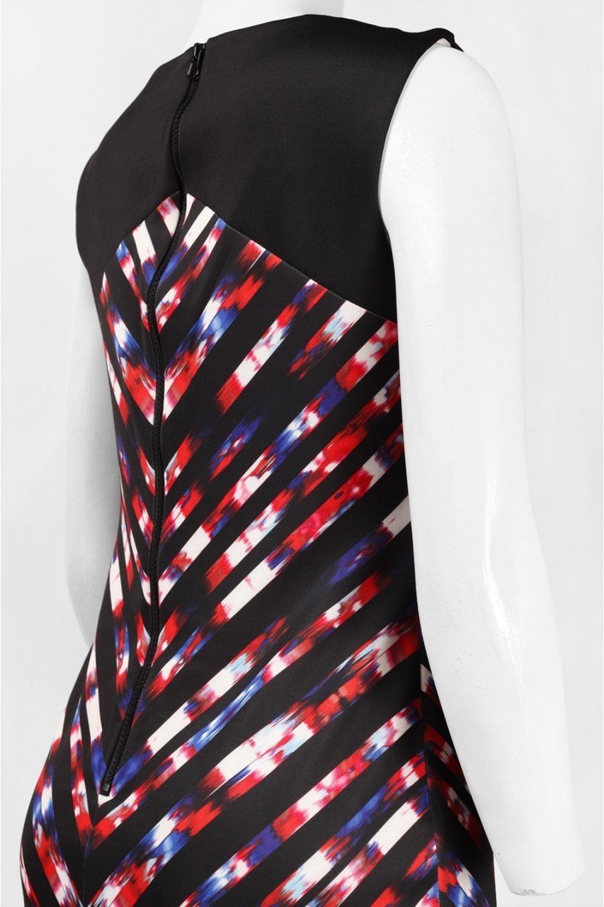 Jax - 1ZBJ93M Multi-Colored V Printed Dress - 1 pc Blue Multi In Size 6 Available CCSALE 6 / Blue Multi