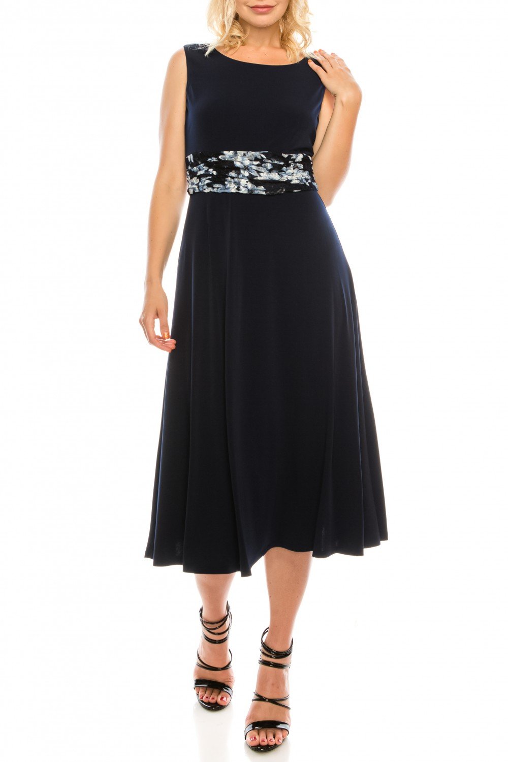 Jessica Howard - JH9M6759 Lace and Jersey A-line Dress With Jacket In Blue