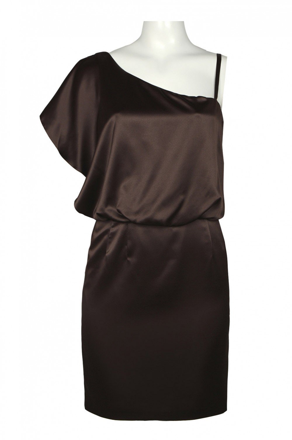 jessica simpson one shoulder mini dress Jessica Simpson One Shoulder Mini Black Dress Women Size 6 Satin Origami Rosette