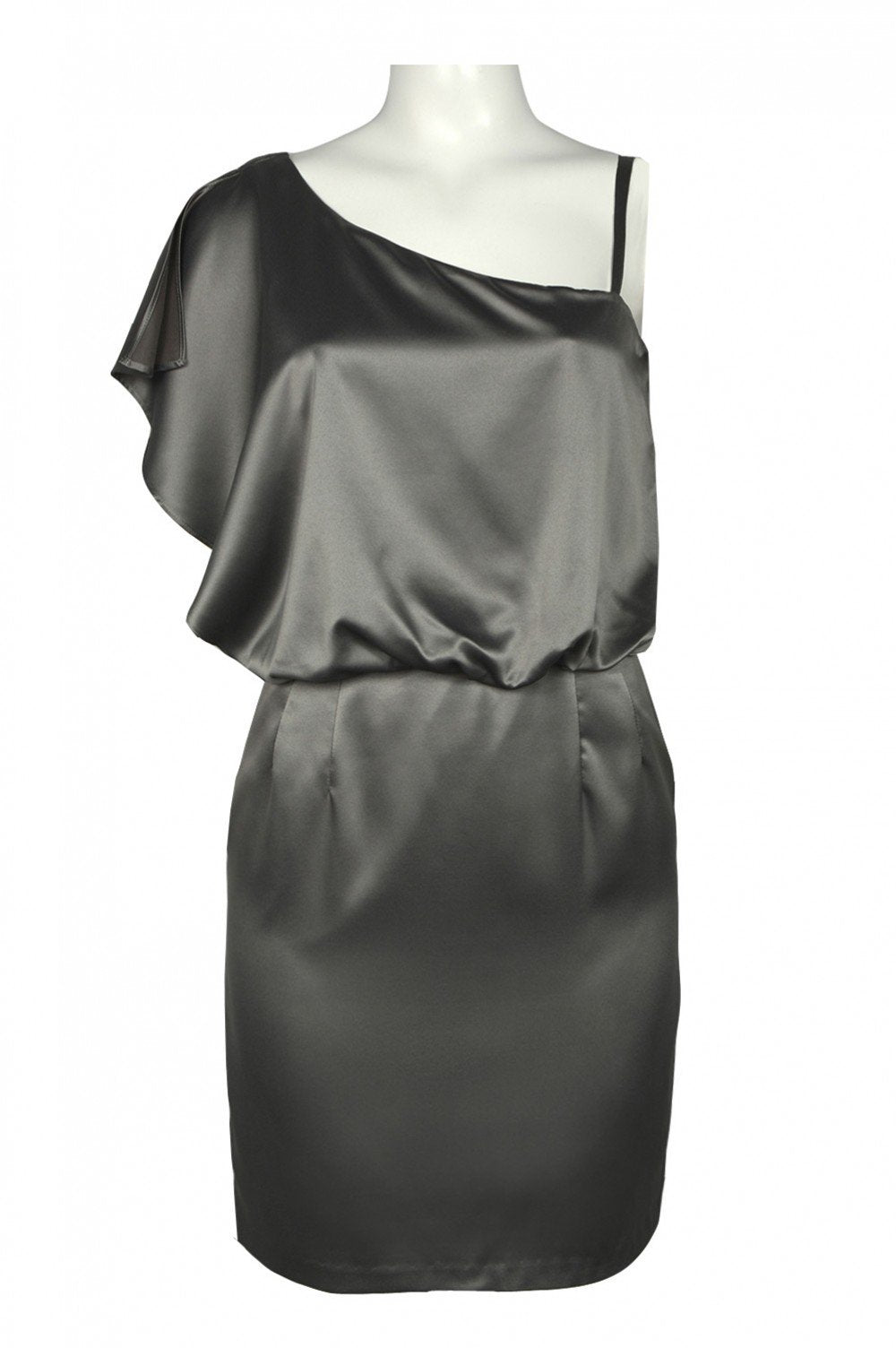 Jessica Simpson - JS1R3164 One Shoulder Flutter Sleeve Cocktail Dress In Gray