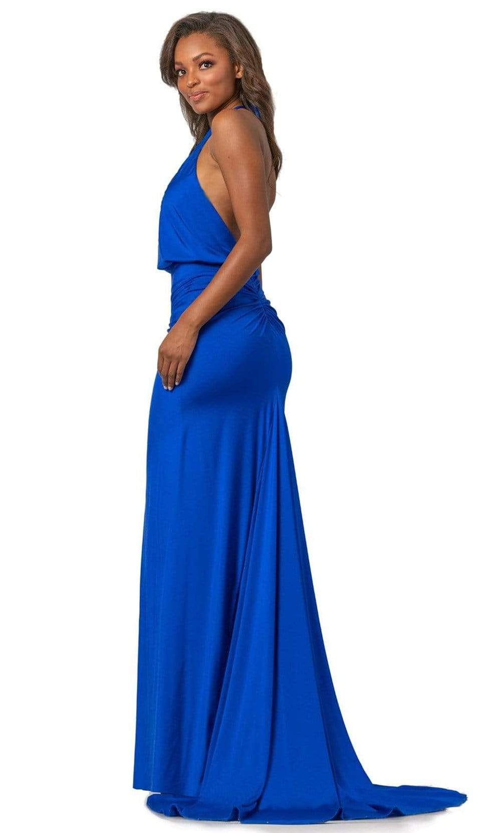 Johnathan Kayne - 2059 Blouson Halter Neck Backless Sheath Dress Special Occasion Dress