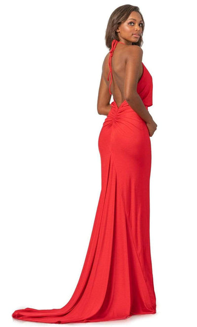 Johnathan Kayne - 2059 Blouson Halter Neck Backless Sheath Dress Special Occasion Dress