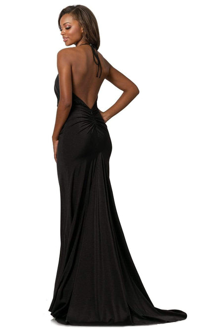 Johnathan Kayne - 2059 Blouson Halter Neck Backless Sheath Dress Special Occasion Dress