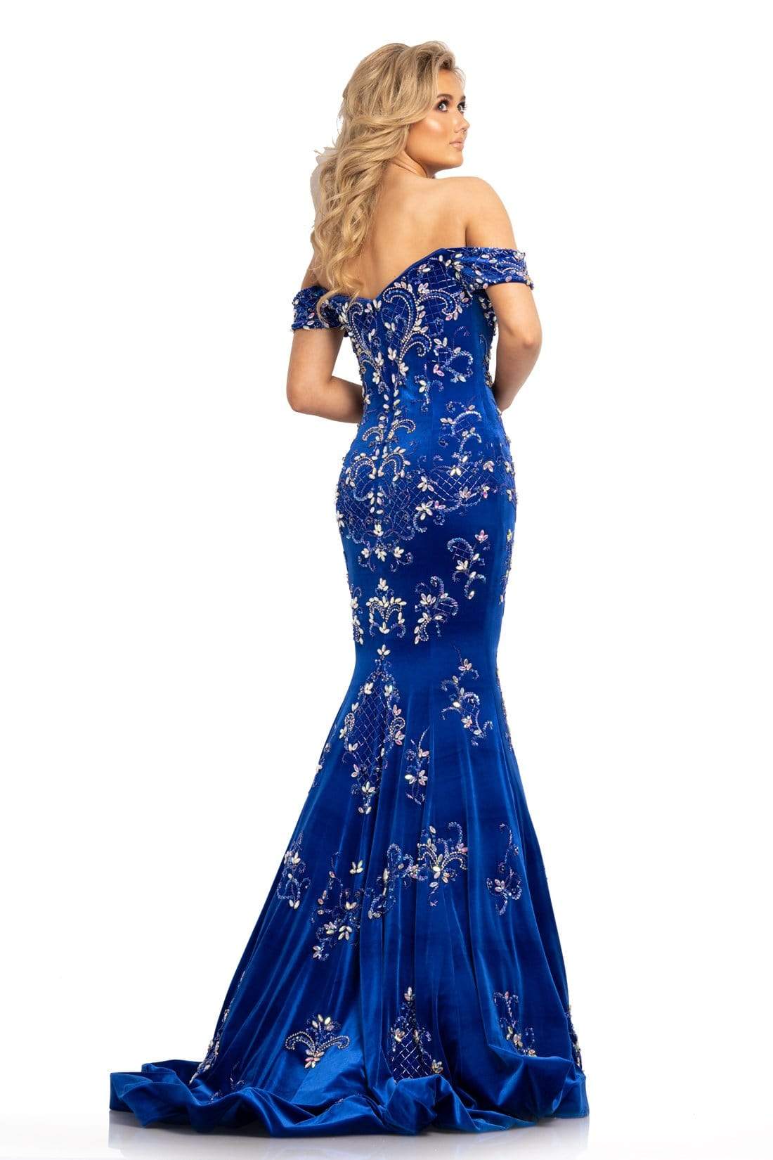 Johnathan Kayne - 2176 Crystal Embellished Off Shoulder Long Dress Evening Dresses