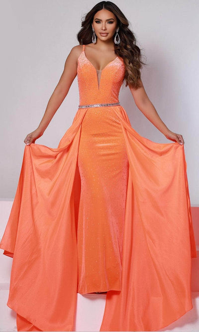 Johnathan Kayne - 2400 Sleeveless Stone Embellished Prom Gown Prom Dresses 0 / Sky Blue