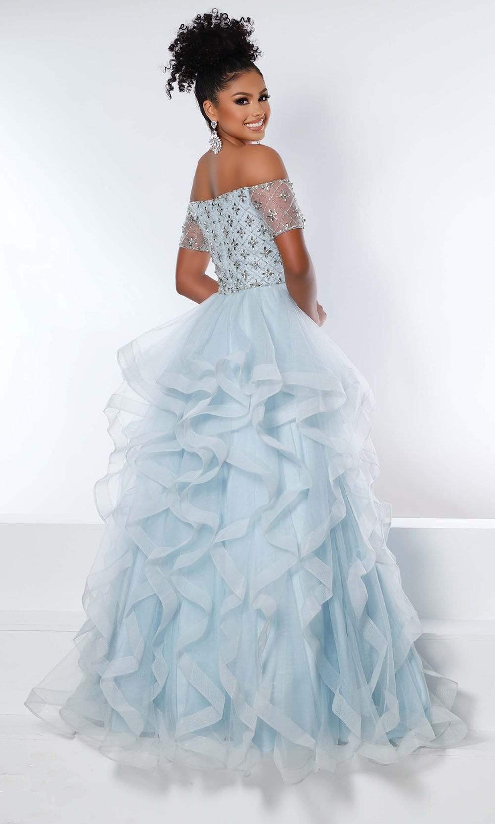 Johnathan Kayne - 2433 Off - Shoulder Organza Ruffle Gown Ball Gowns