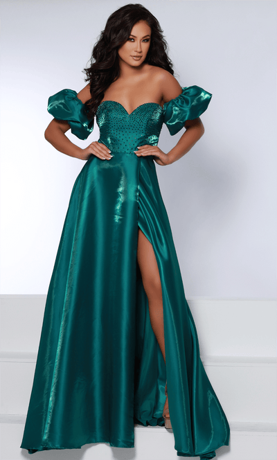 Johnathan Kayne 2642 - Sweetheart Satin Evening Gown Evening Dresses 00 / Emerald