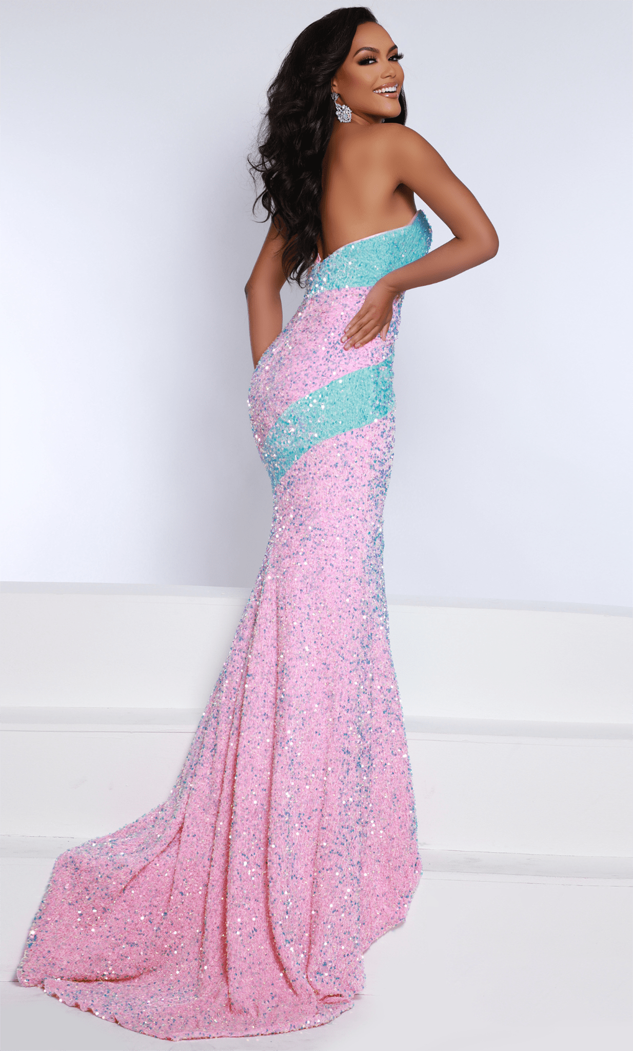Johnathan Kayne 2659 - Embellished Colorblock Evening Gown Special Occasion Dress