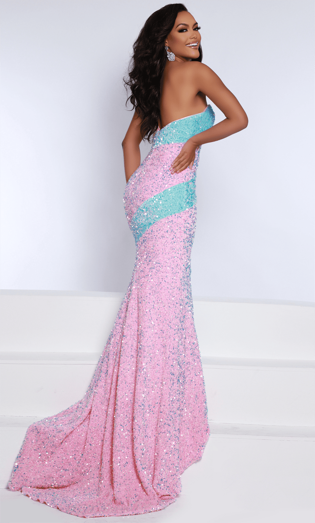 Johnathan Kayne 2659 - Embellished Colorblock Evening Gown Special Occasion Dress