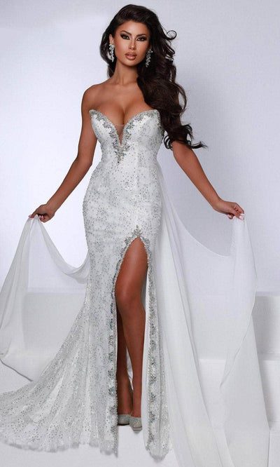 Johnathan Kayne 2734 - Lace Gown with Cape