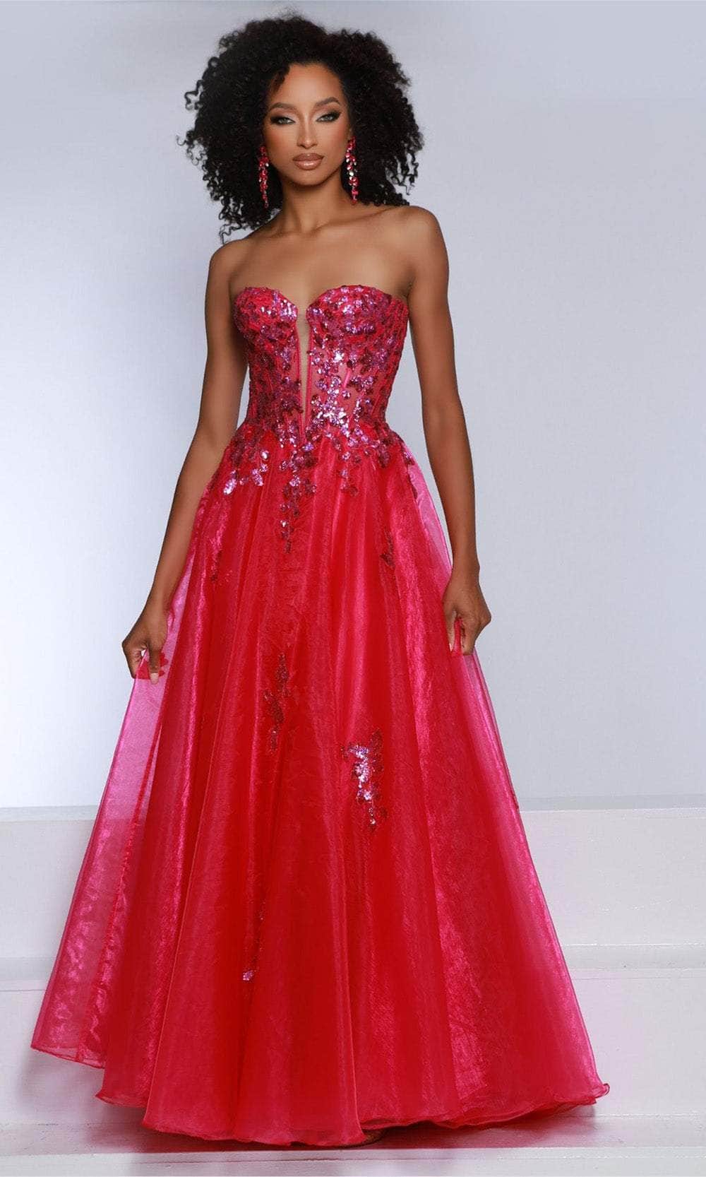 Johnathan Kayne 2809 - Strapless Corset Evening Dress Prom Dresses 00 /  Fuchsia