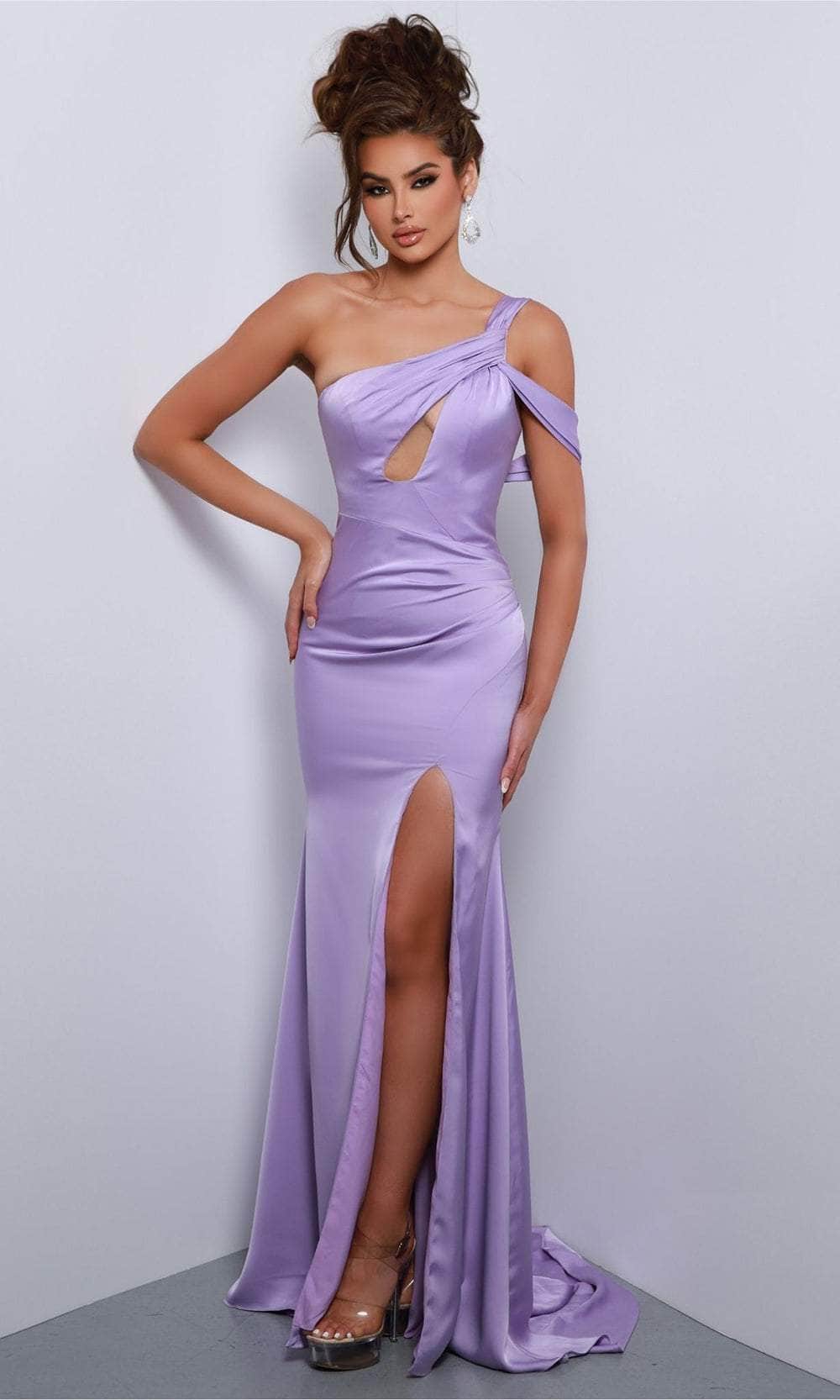 Johnathan Kayne 2838 - One Shoulder Ruched Prom Dress Prom Dresses 00 /  Lilac
