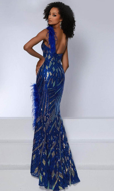 Johnathan Kayne 2844 - Feather Accent Sheath Prom Dress Prom Dreses 