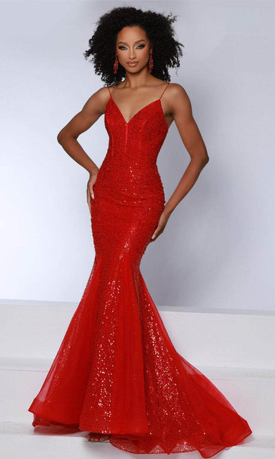 Johnathan Kayne 2886 - Sweetheart Neck Mermaid Gown Prom Dresses 00 /  Red