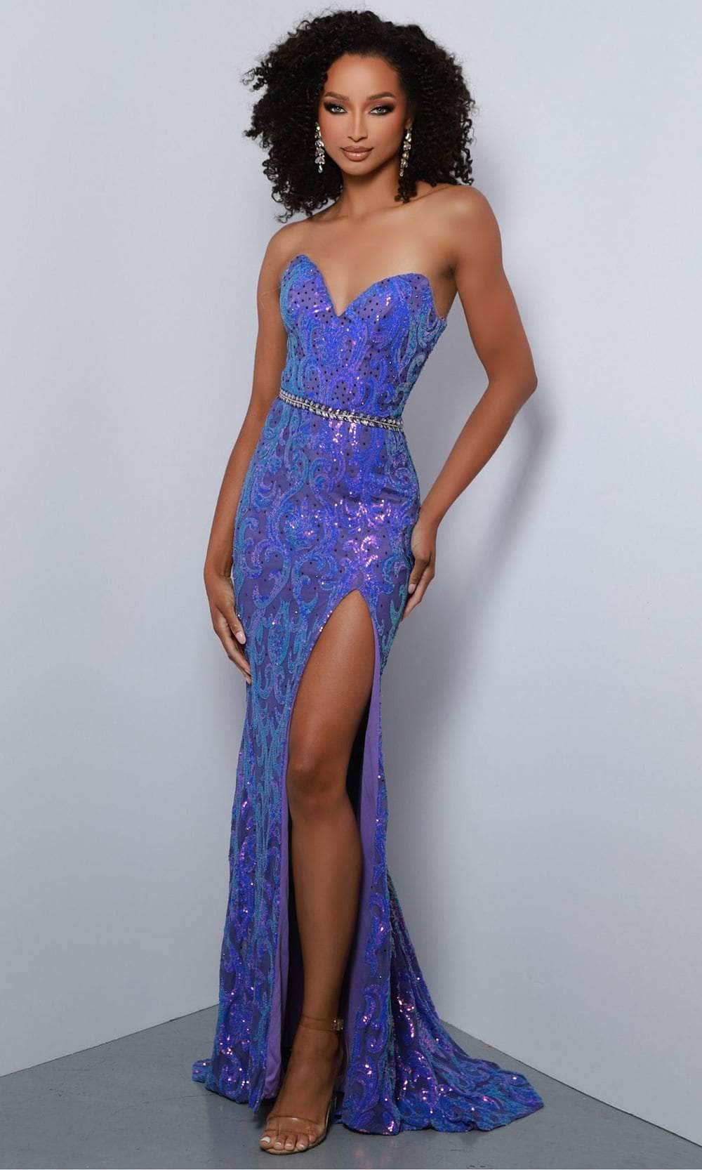 Johnathan Kayne 2892 - Sequin Strapless Gown  Prom Dresses 00 /  Purple